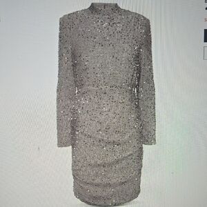 Vero Moda Bella Long Sleeve Embellished Dress